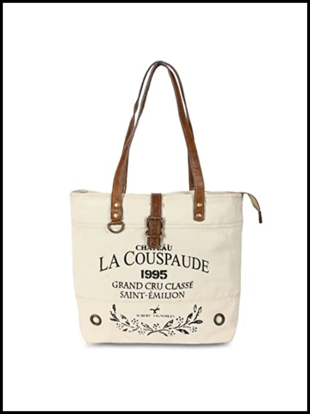 Upcycled Canvas and Leather Shoulder Bag Tote Hobo Boho Handbag